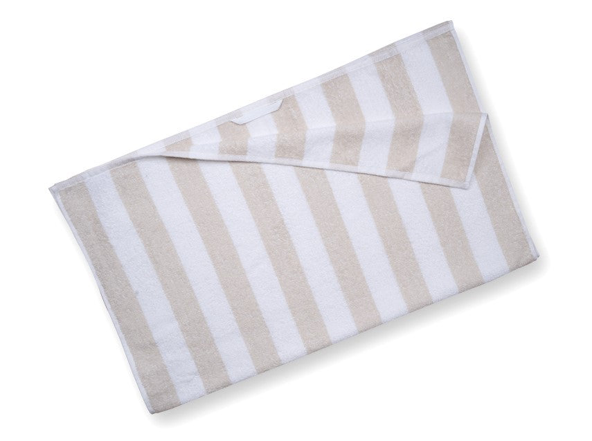 Toalla de playa y spa a rayas gris paloma - 70x180 cm, ultra suave, certificada, lavable