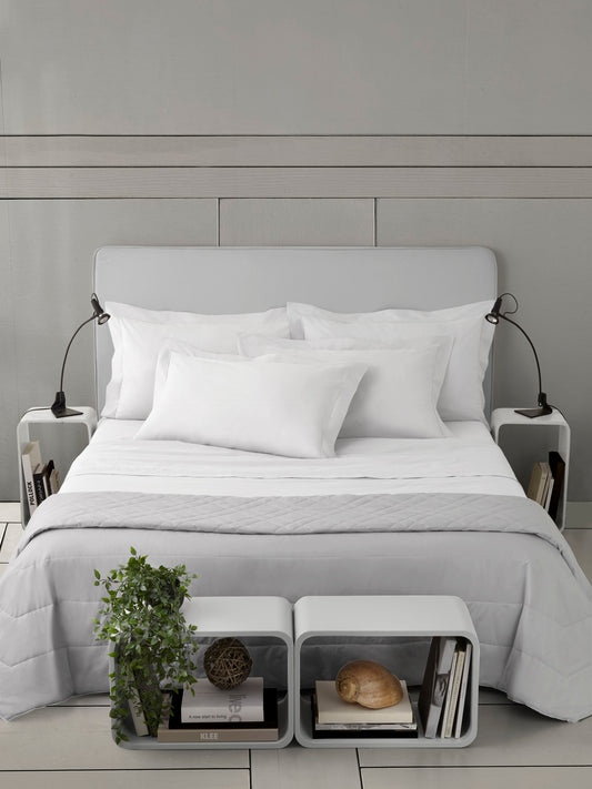 COMPLETO LENZUOLA MATRIMONIALI IN PERCALLE 80 fili ITALIA MIS. 250X300