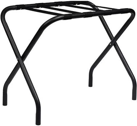 Reggi valigia cromato senza sponda nero o acciaio